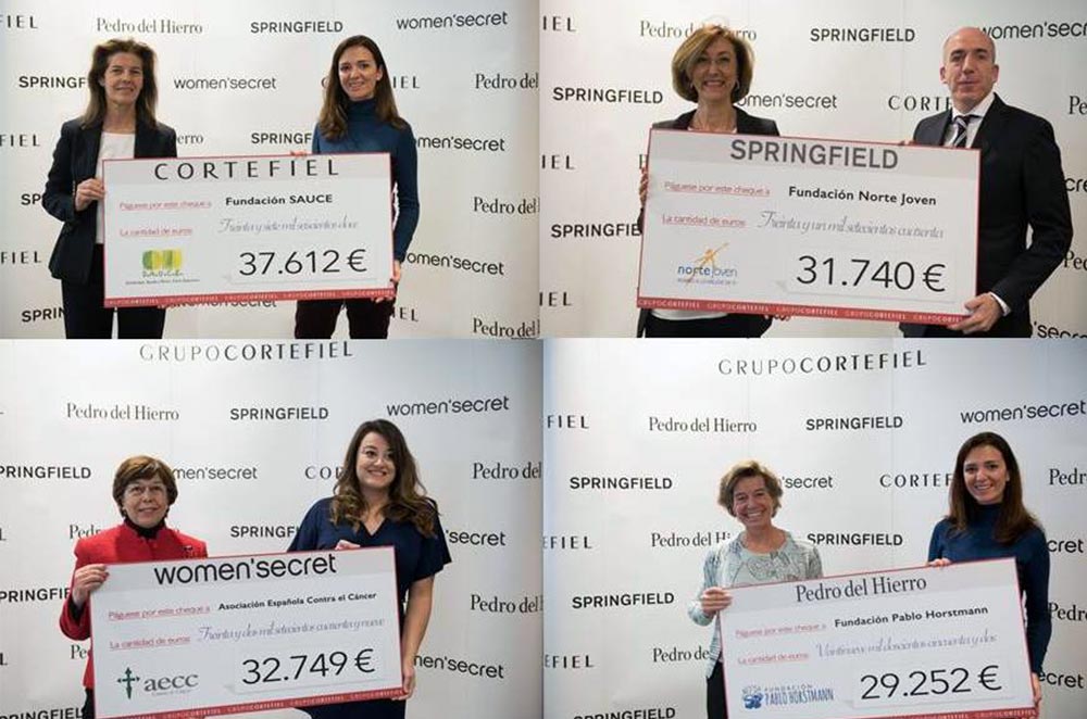 Grupo Cortefiel donates more than €131,000 to the four beneficiaries of the 2016 ‘Get Involved’ Project