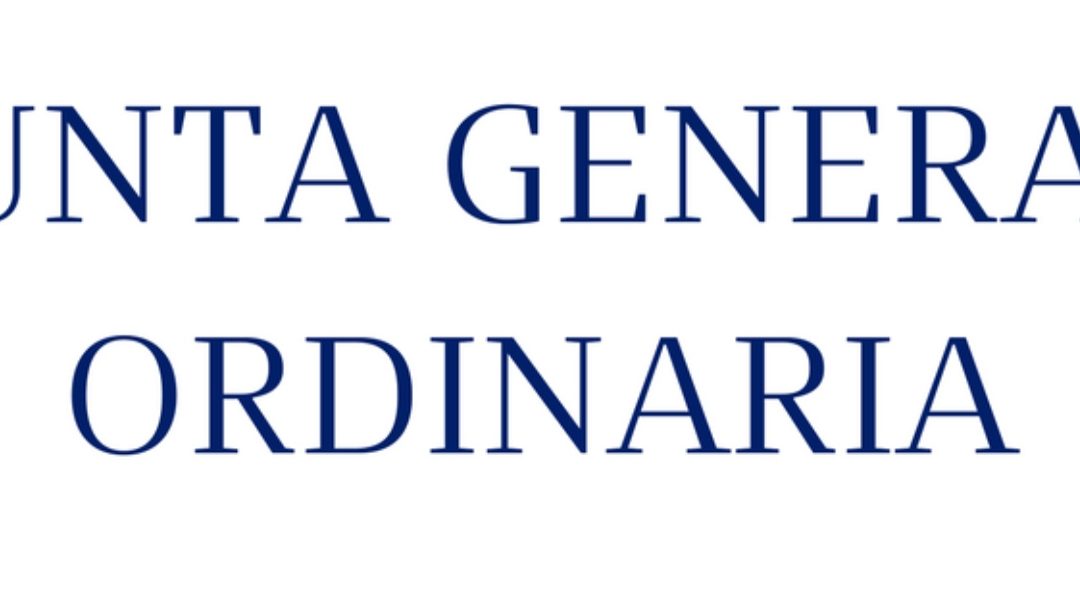 Junta General Ordinaria. Anuncio de distribución de dividendos